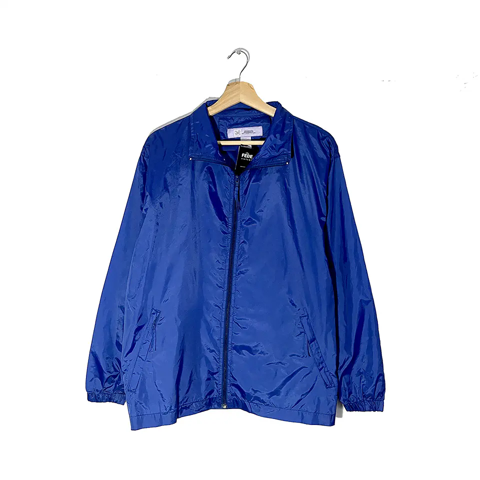 CORTAVIENTO DEPORTIVO AZUL IMPERMEABLE VINTAGE 1