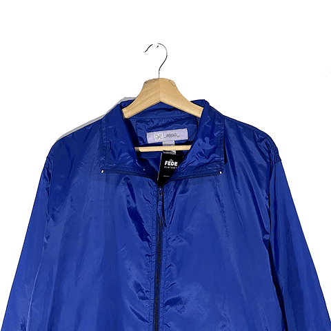 CORTAVIENTO DEPORTIVO AZUL IMPERMEABLE VINTAGE