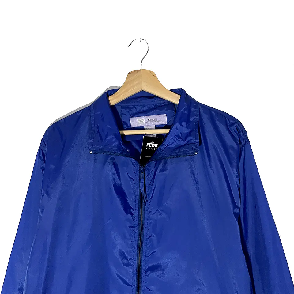 CORTAVIENTO DEPORTIVO AZUL IMPERMEABLE VINTAGE 2