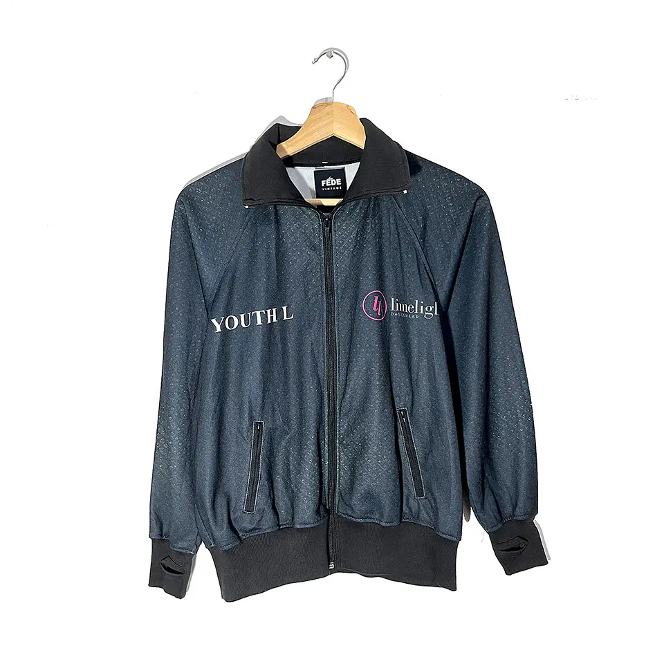 POLERÓN DEPORTIVO NEGRO Y AZUL VINTAGE 2