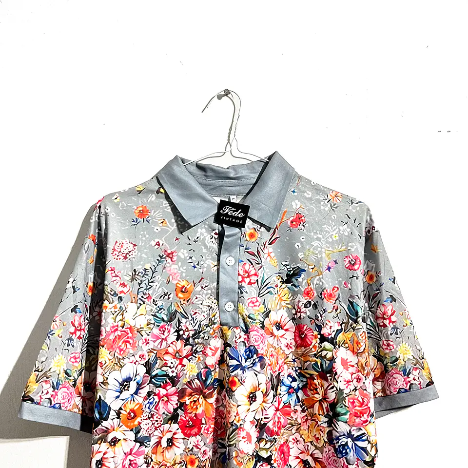 POLERA GOLF VINTAGE FLORES 2