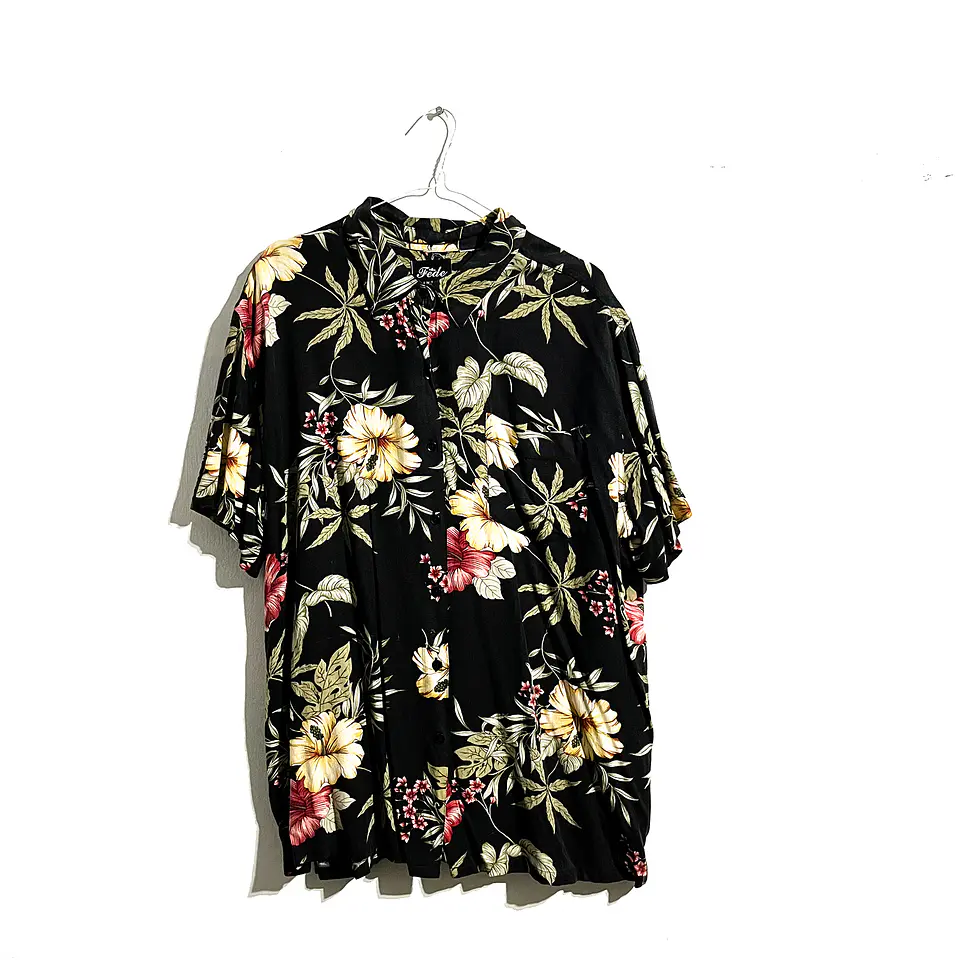CAMISA NEGRA FLORES  1