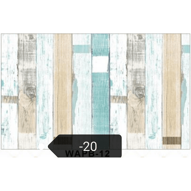 Papel Mural - Madera Celeste/Beige 2