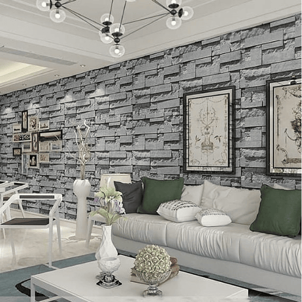 Papel Decomural Piedra Rectángulos 3