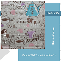Lámina 3D - Coffee PACK DE 10 UNIDADES 