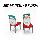 Mantel Navideño Rectangular + 6 Fundas Para Sillas 4