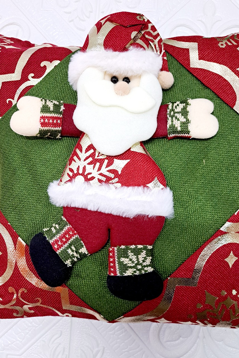 Set de Fundas Para Cojin Diseños De Navidad Relieve 3D- Pack de 3 unidades