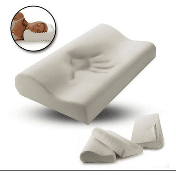 PACK 2 Almohada Cervical Viscoelástica Memoria Dormir Descanso Flex 3