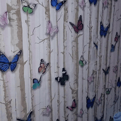 Papel Mural Adhesivo Mariposas Lisa 10mtx60cm