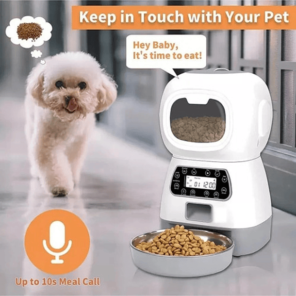 Dispensador Alimento Automático Perros Gatos Mascota Voces 7