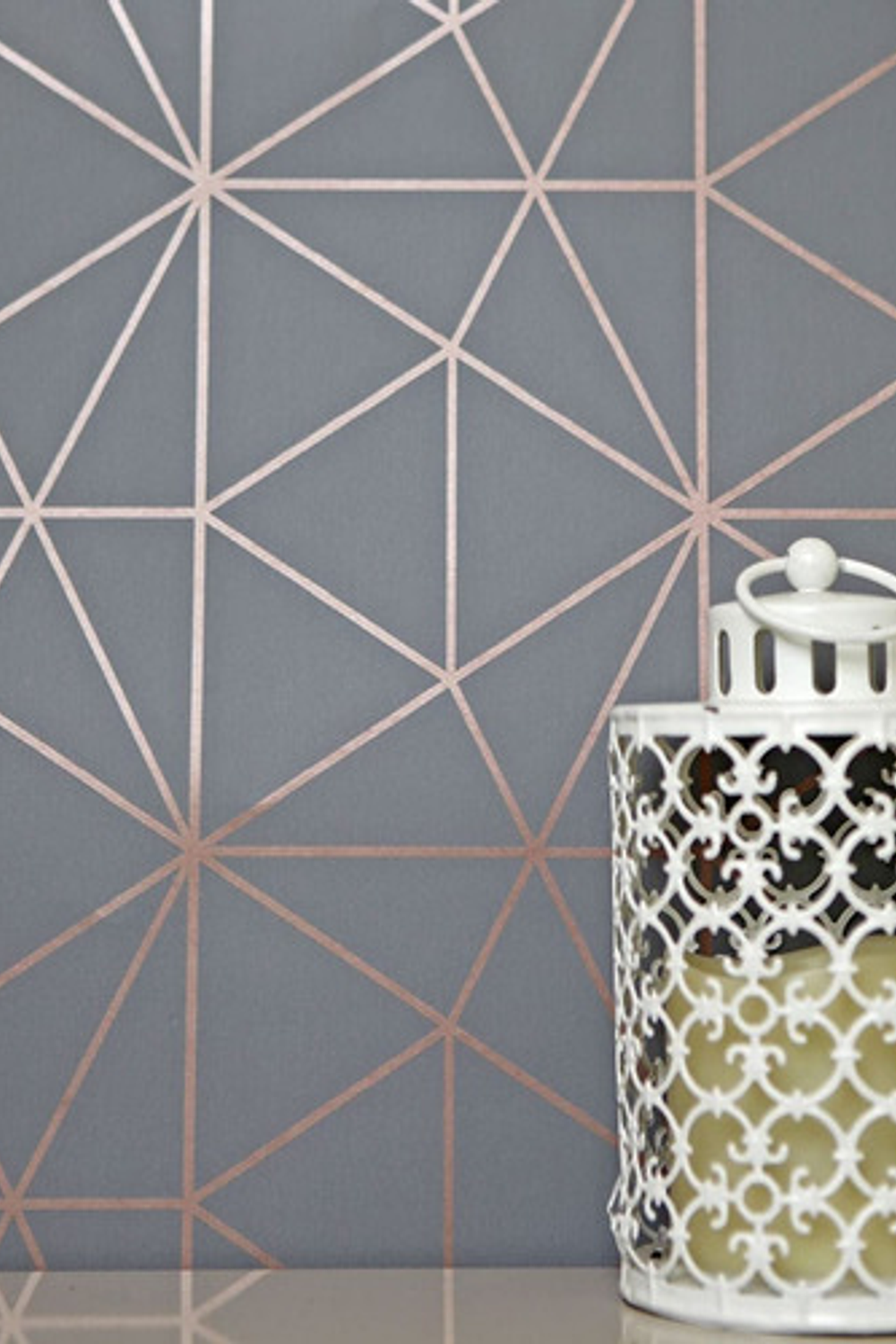 Papel Mural Autoadhesivo Triángulos Fondo Gris Pack 3 Rollos