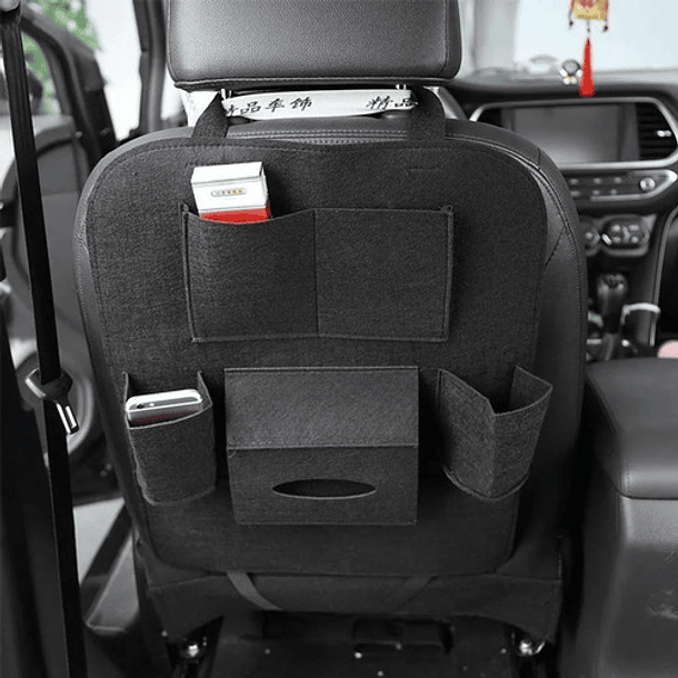 Bolso Organizador Para Respaldo Asiento Trasero De Auto 6