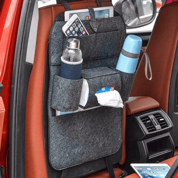 Bolso Organizador Para Respaldo Asiento Trasero De Auto 7