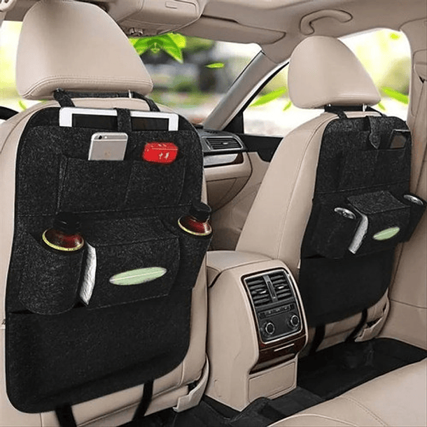 Bolso Organizador Para Respaldo Asiento Trasero De Auto 8