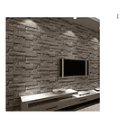 Papel Decomural Pvc Ladrillo Gris Moderno 3