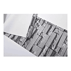 Papel Decomural Pvc Ladrillo Gris Moderno 4