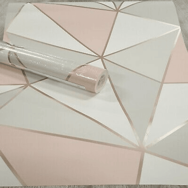 Papel Mural - Triángulos Rosado Autoadhesivo Pvc 10Mx60CM 6
