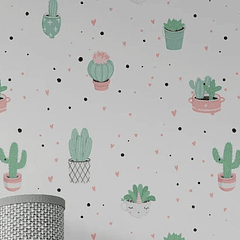 Papel Mural con diseño de cactus