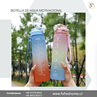 Botella de agua Motivacional 1 Litro + Sticker de Regalo 1