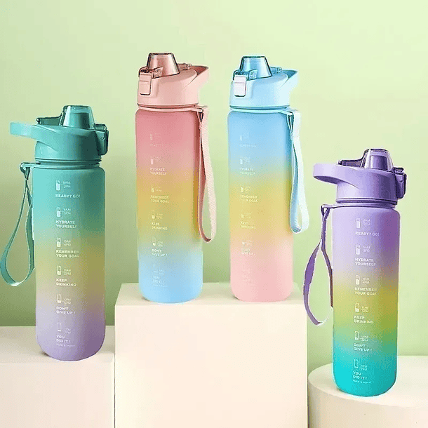 Botella para agua motivacional pack de 3 - Se ve cool