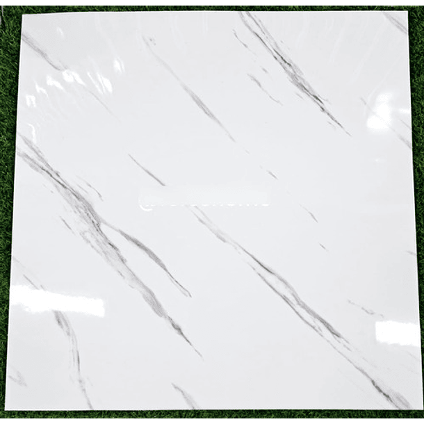 Pegatina De Pared Baldosa Palmeta Adhesiva Blanco Gris 60x60 pack de 10 unidades  4