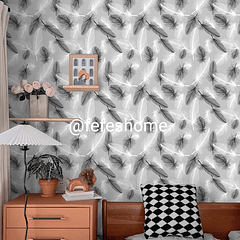 Papel mural - Diseño exclusivo  en tonos gris TEXTURIZADO