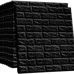 Lamina 3d Panel Decorativo Color Negro