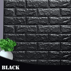 Lamina 3d Panel Decorativo Color Negro
