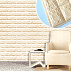 Lamina 3d Ladrillo Beige Claro Pack De 10 3