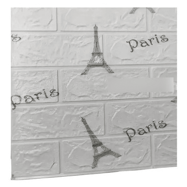 Lamina 3d Ladrillo Autoadhesiva Paris Cielo Muralla 70x77 3