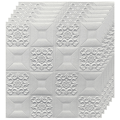 Lamina 3d Panel Decorativo Casual Blanco