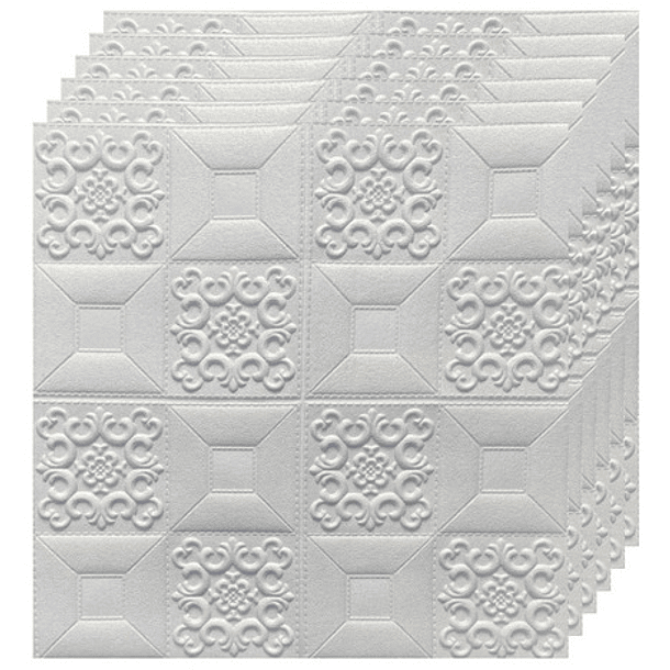 Lamina 3d Panel Decorativo Casual Blanco 1