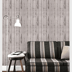 Revestimiento Pared Lamina 3d Pegatina Madera Gris