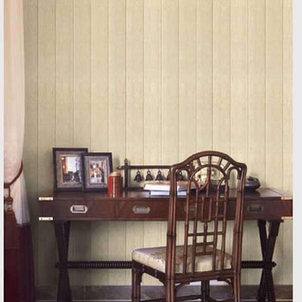 Revestimiento Pared Lamina 3d Pegatina Madera Beige Claro 2