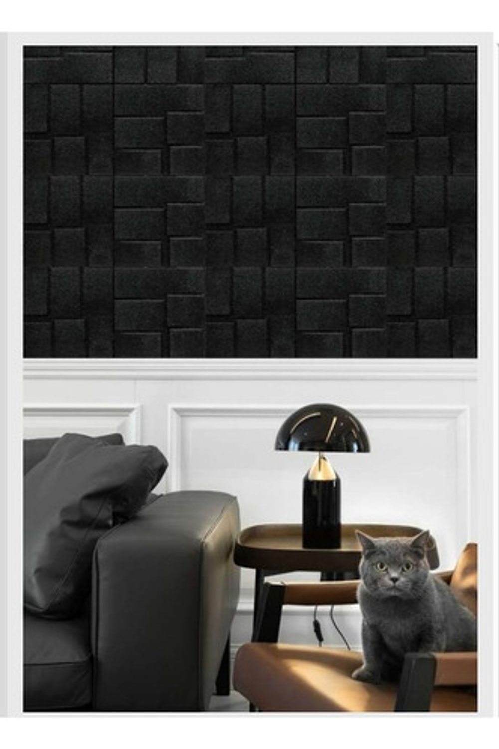 Revestimiento Pared Lamina 3d Pegatina Cuadros Negros