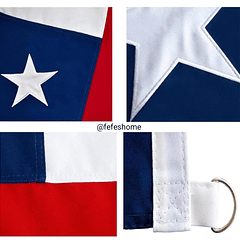 Bandera Chilena 60x90cm Tela bordada reforzada 