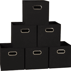 Cajas Asas Organizadoras De Tela Plegables Cubos, Contenedores plegables de tela  PACK DE 4 UNIDADES