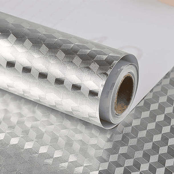Papel Aluminio   Diseño de Cubos 1
