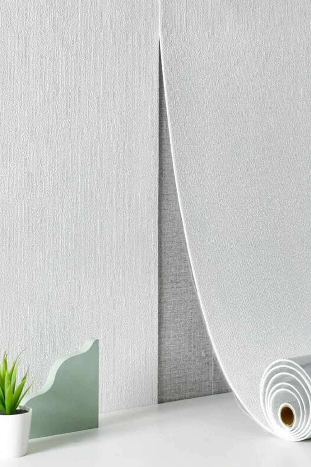 Papel autoadhesivo con textura de Lino color blanco 