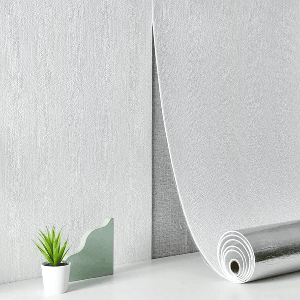 Papel autoadhesivo con textura de Lino color blanco  4
