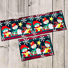 Pack De 2  Alfombras Antideslizante Diseño navideño Pack de 6 alfombras 
