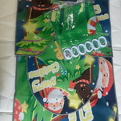  Kit De Navidad para Baño 4 pzas- Diseño de Arbol y Viejito Pascuero