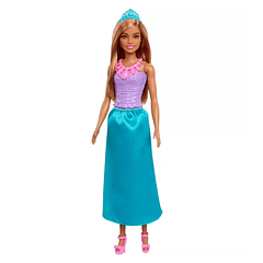 Barbie Fantasía Muñeca Doncella Vestido Lila y Azul