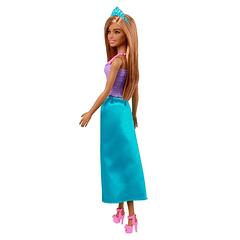 Barbie Fantasía Muñeca Doncella Vestido Lila y Azul