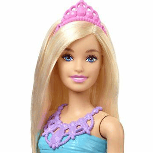 Barbie Fantasía Muñeca Doncella Vestido Lila y Azul 1