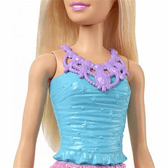 Barbie Fantasía Muñeca Doncella Vestido Lila y Azul