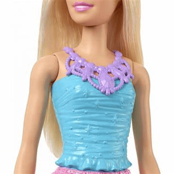Barbie Fantasía Muñeca Doncella Vestido Lila y Azul 2