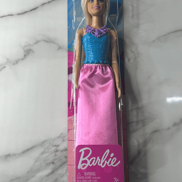 Barbie Fantasía Muñeca Doncella Vestido Lila y Azul 4