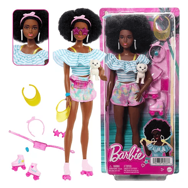 Barbie La Película Muñeca  Roller skates - deluxe patinadora  5