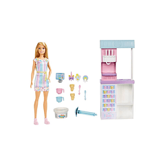 BARBIE SET HELADERIA CON MUNECA